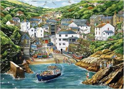 Obrázek k produktu Puzzle Portloe, Cornwallské pobřeží 1000 dílků