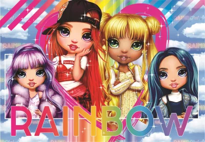 Obrázek k produktu Puzzle Rainbow High: Violet, Ruby, Sunny a Skyler 180 dílků