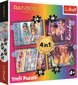 Obrázek k produktu Puzzle Rainbow High: Módní panenky 4v1 (35,48,54,70 dílků)