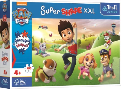 Obrázek k produktu Puzzle Super Shape XXL Tlapková patrola: Usměvaví pejsci 60 dílků