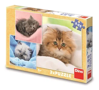 Obrázek k produktu Puzzle Roztomilá koťátka 3x55 dílků