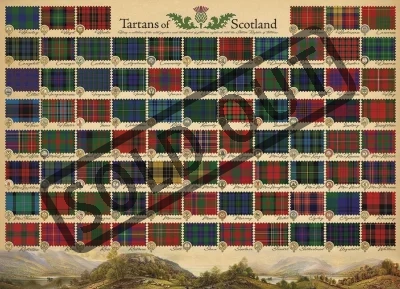 Obrázek k produktu Puzzle Skotské tartany 1000 dílků