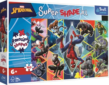 Obrázek k produktu Puzzle Super Shape XL Spiderman: Přidej se 160 dílků