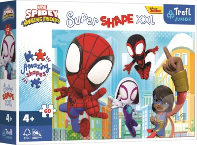 Obrázek k produktu Puzzle Super Shape XXL Spidey a jeho úžasní přátelé 60 dílků