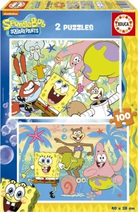 Obrázek k produktu Puzzle Sponge Bob 2x100 dílků