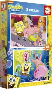 Obrázek k produktu Puzzle Sponge Bob 2x48 dílků