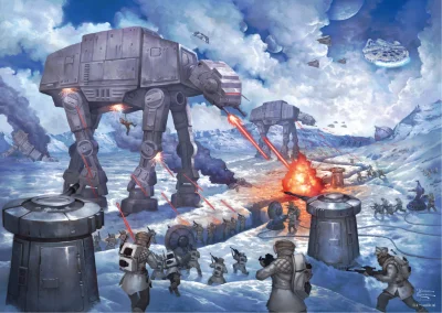 Obrázek k produktu Puzzle Star Wars: Bitva o planetu Hoth 1000 dílků