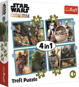Obrázek k produktu Puzzle Star Wars: Mandalorian 4v1 (35,48,54,70 dílků)