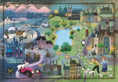 Obrázek k produktu Puzzle Story Maps: 101 dalmatinů 1000 dílků