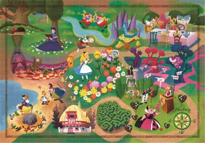Obrázek k produktu Puzzle Story Maps: Alenka v říši divů 1000 dílků
