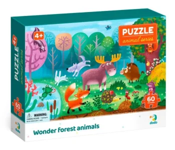 Obrázek k produktu Puzzle Zvířata: Podivuhodná lesní zvířata 60 dílků