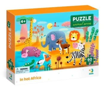 Obrázek k produktu Puzzle Zvířata: Vedro v Africe 60 dílků