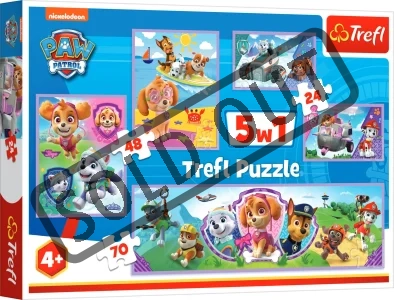 Obrázek k produktu Puzzle Tlapková patrola: Skye 5v1 (24-70 dílků)
