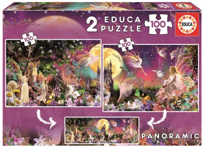 Obrázek k produktu Puzzle Panorama Pohádkové víly 2x100 dílků