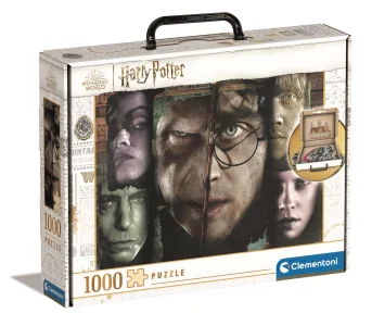 Obrázek k produktu Puzzle v kufříku Harry Potter: Tváře kouzelníků 1000 dílků