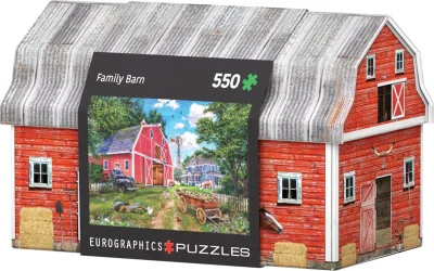 Obrázek k produktu Puzzle v plechové krabičce Rodinný statek 550 dílků