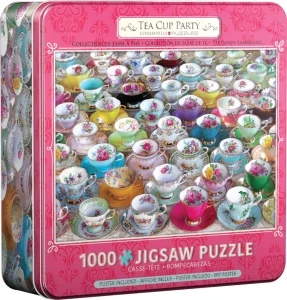 Obrázek k produktu Puzzle v plechové krabičce Sbírka čajových šálků 1000 dílků