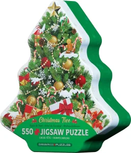 Obrázek k produktu Puzzle v plechové krabičce Vánoční stromeček 550 dílků