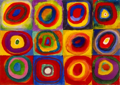 Obrázek k produktu Puzzle Vassily Kandinsky: Studie barev - Čtverce s kruhy 1000 dílků