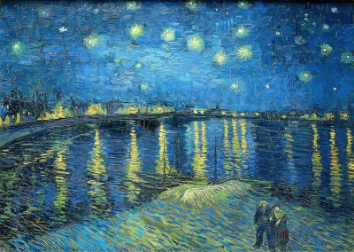 Obrázek k produktu Puzzle Vincent Van Gogh: Hvězdná noc nad Rhonou 1000 dílků