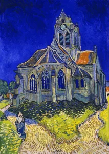 Obrázek k produktu Puzzle Vincent Van Gogh: Kostel v Auvers-sur-Oise 1000 dílků