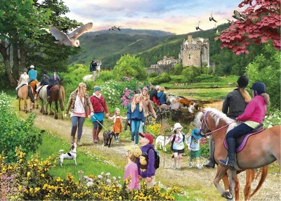 Obrázek k produktu Puzzle Výlet do Skotské vysočiny 1000 dílků