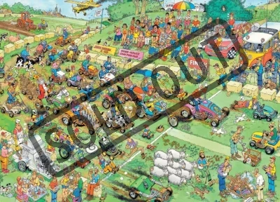 Obrázek k produktu Puzzle JvH Závod sekaček na trávu 1000 dílků