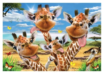 Obrázek k produktu Puzzle Žirafí selfie 500 dílků