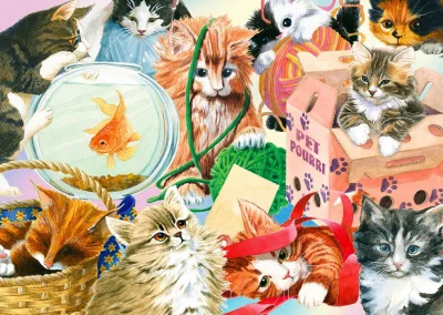 Obrázek k produktu Puzzle Zvědavé kočky 1000 dílků