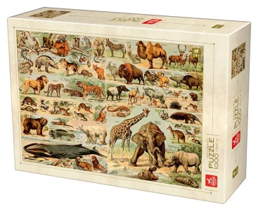 Obrázek k produktu Puzzle Encyklopedie: Divoká zvířata 1000 dílků