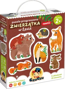 Obrázek k produktu Puzzle Zvířátka z lesa 9v1 (2-6 dílků)