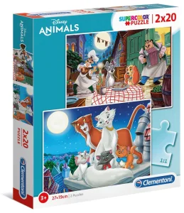 Obrázek k produktu Puzzle Disney: Zvířecí přátelé 2x20 dílků