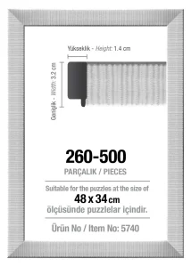 Obrázek k produktu Rám na puzzle 48x34cm bílý (5740)