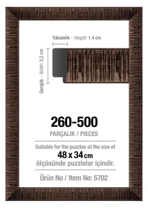 Obrázek k produktu Rám na puzzle 48x34cm hnědý (5702)
