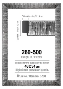 Obrázek k produktu Rám na puzzle 48x34cm stříbrný (5700)