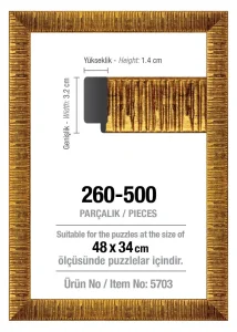 Obrázek k produktu Rám na puzzle 48x34cm zlatý (5703)
