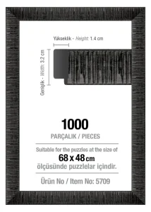 Obrázek k produktu Rám na puzzle 68x48cm černý (5709)