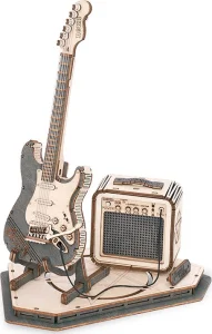 Obrázek k produktu Rokr 3D dřevěné puzzle Elektrická kytara 140 dílků