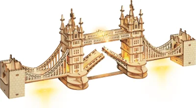 Obrázek k produktu Rolife Svítící 3D dřevěné puzzle Tower Bridge 113 dílků