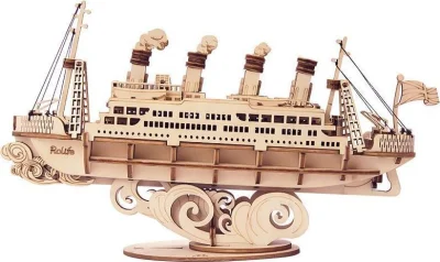 Obrázek k produktu Rolife 3D dřevěné puzzle Výletní loď 145 dílků