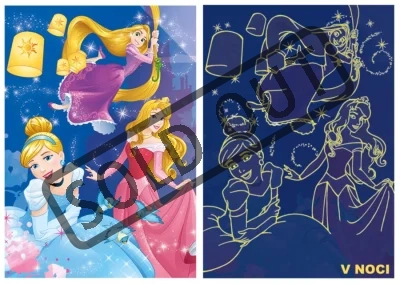 Obrázek k produktu Svítící puzzle Disney princezny XL 100 dílků