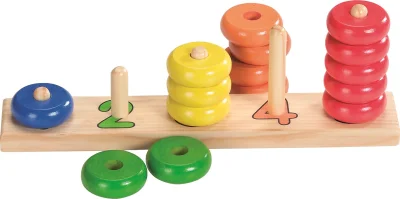 Obrázek k produktu Třídící hra Naučte se počítat s dřevěnými kroužky