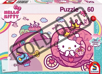 Obrázek k produktu Třpytivé puzzle Hello Kitty: Princezna 60 dílků