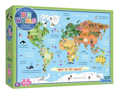 Obrázek k produktu Velké podlahové puzzle Svět je veliký 24 dílků