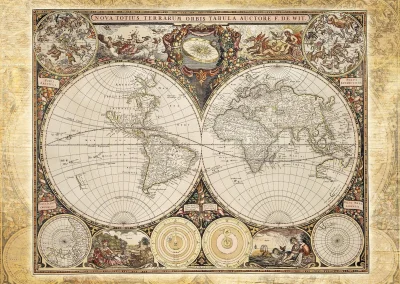 Obrázek k produktu Puzzle Historická mapa světa 2000 dílků