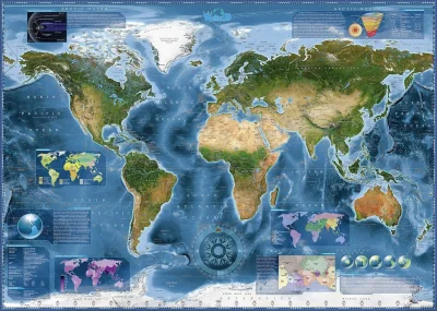 Obrázek k produktu Puzzle Satelitní mapa světa 2000 dílků