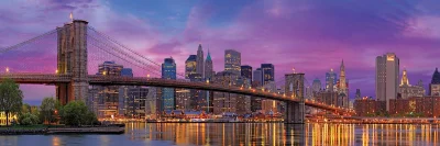 Obrázek k produktu Panoramatické puzzle Brooklynský most, New York 1000 dílků