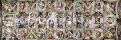 Obrázek k produktu Panoramatické puzzle Strop Sixtinské kaple 1000 dílků