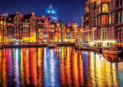 Obrázek k produktu Puzzle Noční Amsterdam, Nizozemsko 500 dílků