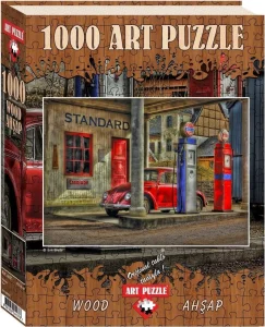 Obrázek k produktu Dřevěné puzzle Čerpací stanice 1000 dílků